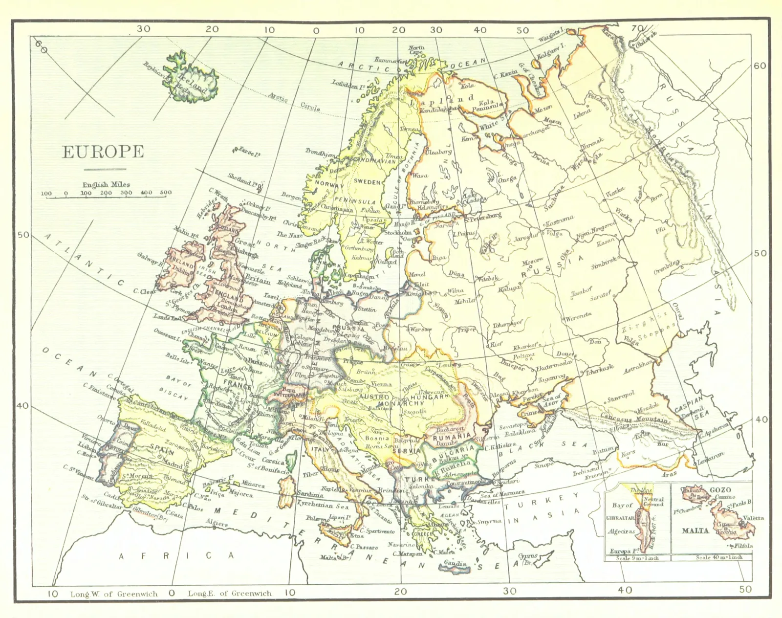 A political map of Europe, representing a separate EPR registration in each Member State